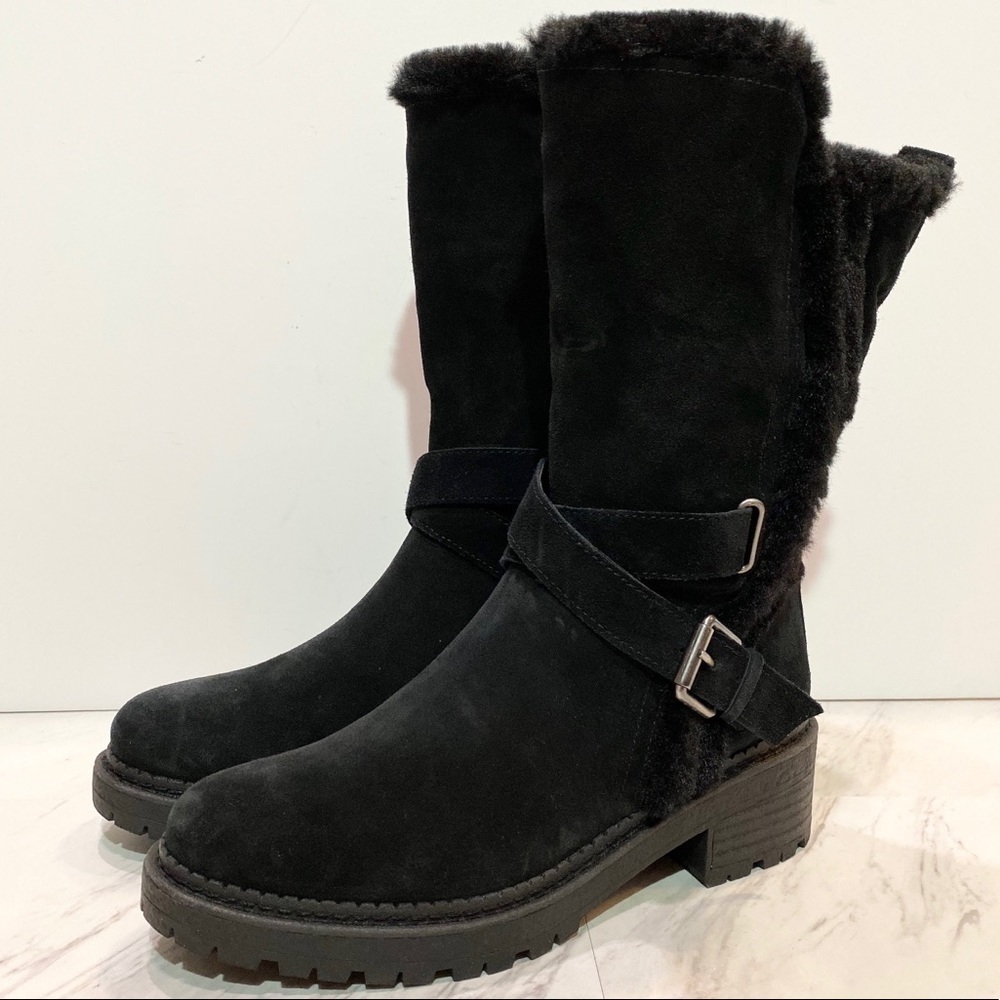 Sam Edelman Jailyn Black Faux Fur Lined Boot 6M
